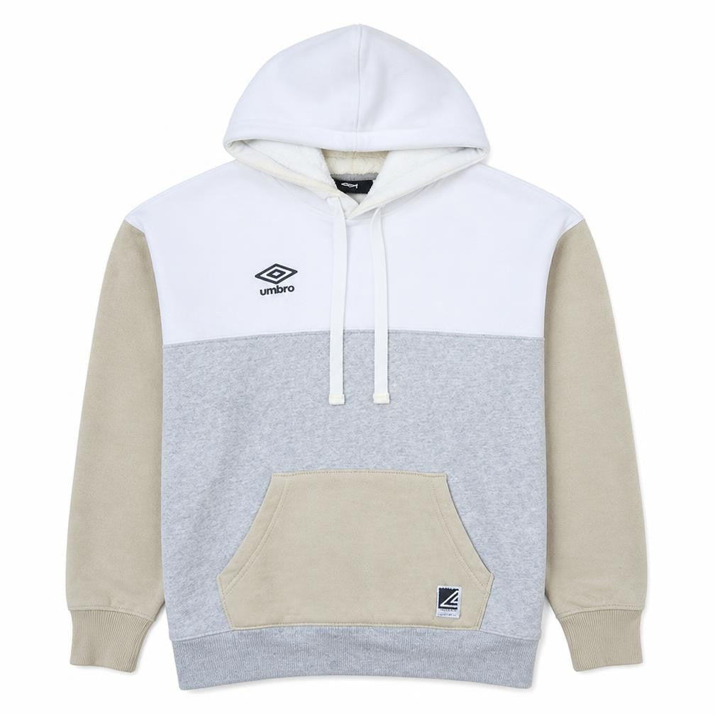 Mens UK Size M Umbro BeigeWhiteGrey Pullover Hoodie