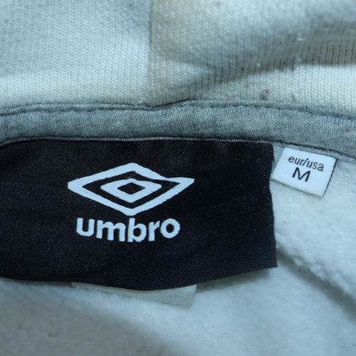 Mens UK Size M Umbro BeigeWhiteGrey Pullover Hoodie