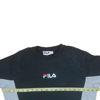 Mens UK Size XS FILA Black Pullover Sweatshirt