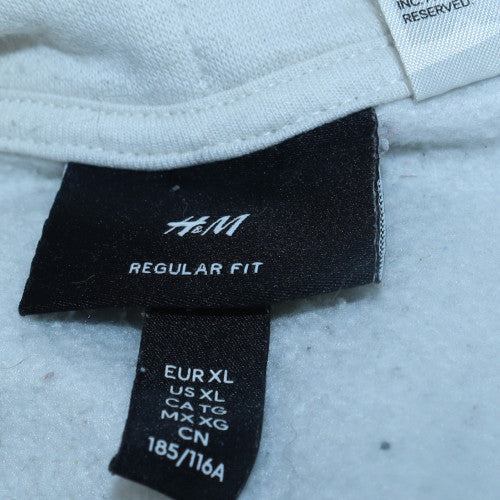 Womens UK Size XL H&M White Pullover Hoodie