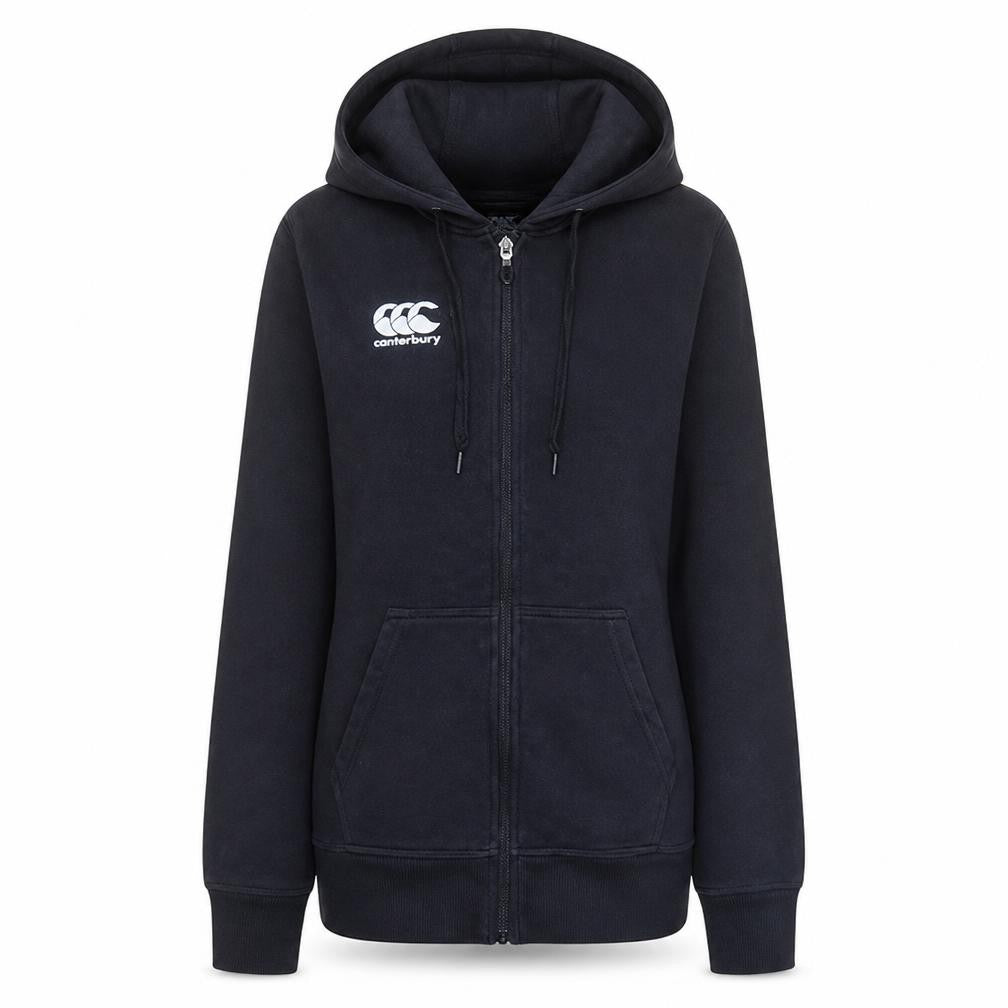 Womens UK Size 6 Canterbury Black Full Zip Hoodie
