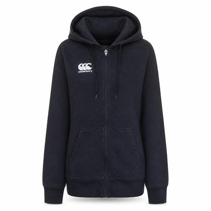 Womens UK Size 6 Canterbury Black Full Zip Hoodie