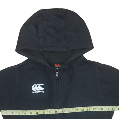 Womens UK Size 6 Canterbury Black Full Zip Hoodie