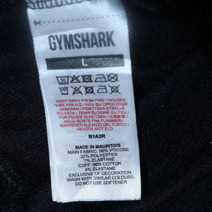 Gymshark Women's Black Jogger Trousers L Elastic Waist Logo