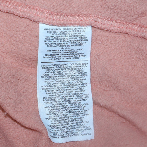 Womens UK Size S Nike Pink Pullover Hoodie