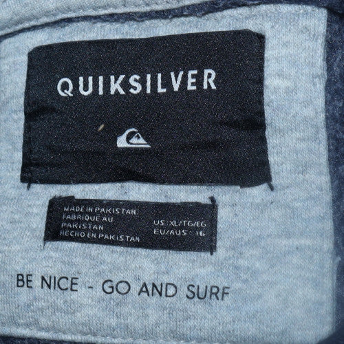 Womens UK Size L Quiksilver Blue Pullover Hoodie