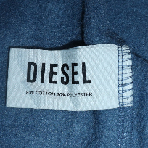 Mens UK Size L Diesel Blue Pullover Hoodie