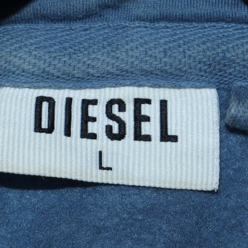 Mens UK Size L Diesel Blue Pullover Hoodie