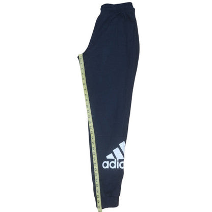 Adidas Boys Blue Jogger Trousers 13-14 Years Cotton Blend Fleece