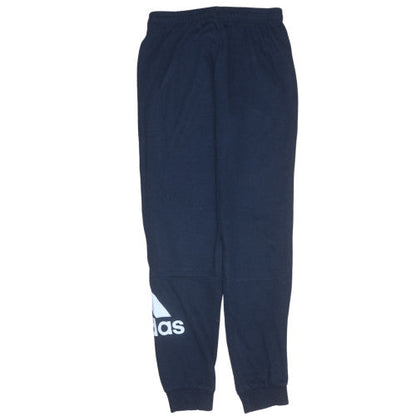 Adidas Boys Blue Jogger Trousers 13-14 Years Cotton Blend Fleece