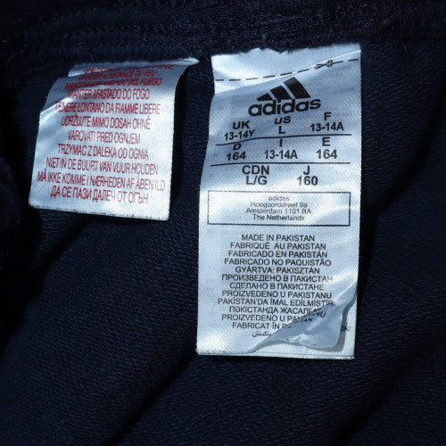 Adidas Boys Blue Jogger Trousers 13-14 Years Cotton Blend Fleece