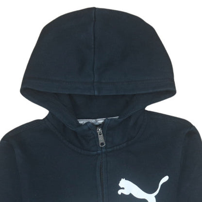 Puma Boys Black Full Zip Hoodie 12 Years Hooded Sweatshirt