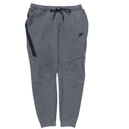 Nike Mens Grey Jogger Trousers L Regular Fit Fleece Cotton Blend