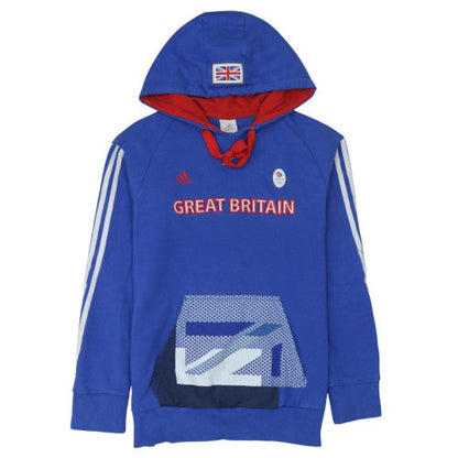 Womens UK Size 16 Adidas Blue Pullover Hoodie