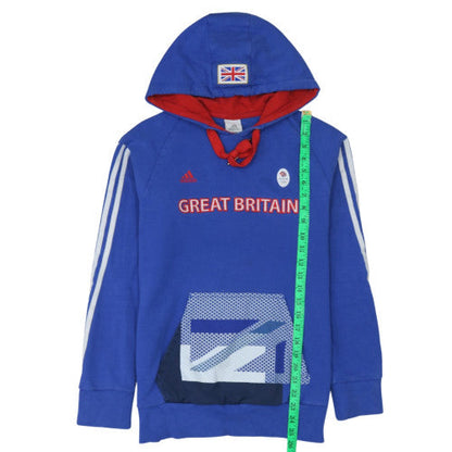 Womens UK Size 16 Adidas Blue Pullover Hoodie