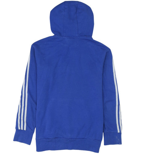Womens UK Size 16 Adidas Blue Pullover Hoodie