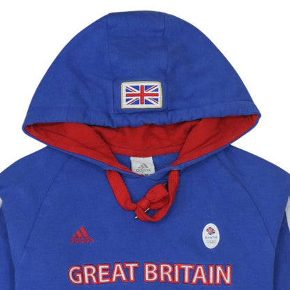Womens UK Size 16 Adidas Blue Pullover Hoodie