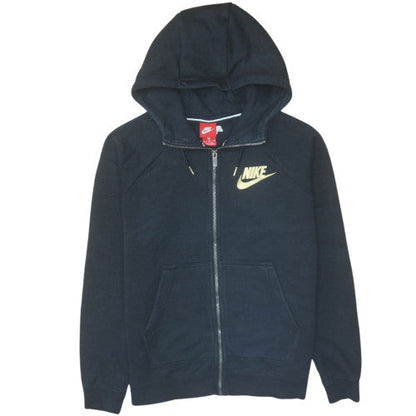 Womens UK Size M Nike Black Full Zip Hoodie