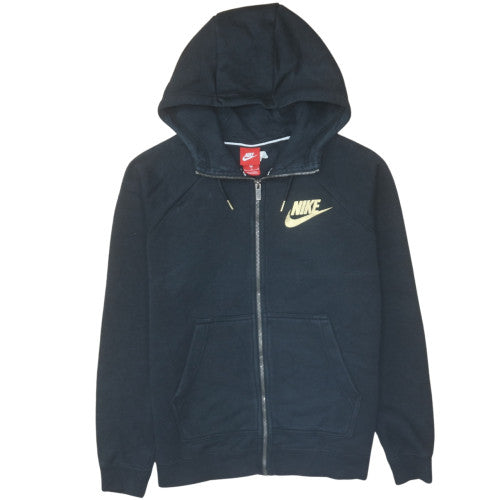 Womens UK Size M Nike Black Full Zip Hoodie