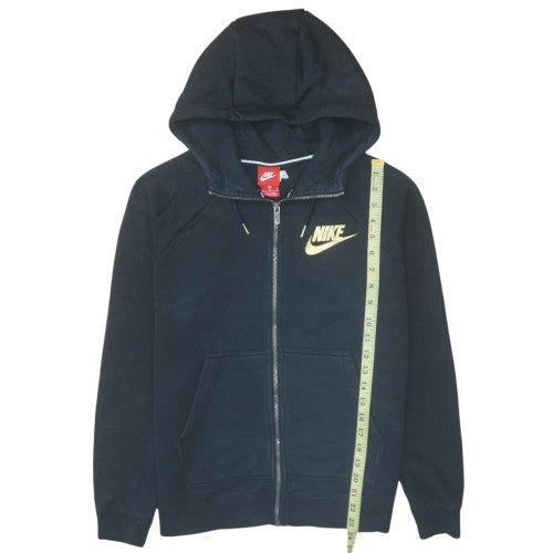 Womens UK Size M Nike Black Full Zip Hoodie