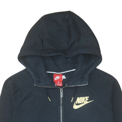 Womens UK Size M Nike Black Full Zip Hoodie