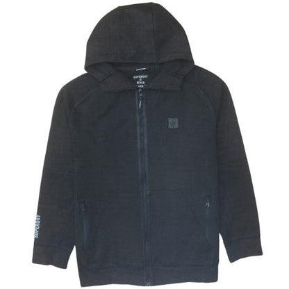 Mens UK Size M Superdry Black Full Zip Hoodie