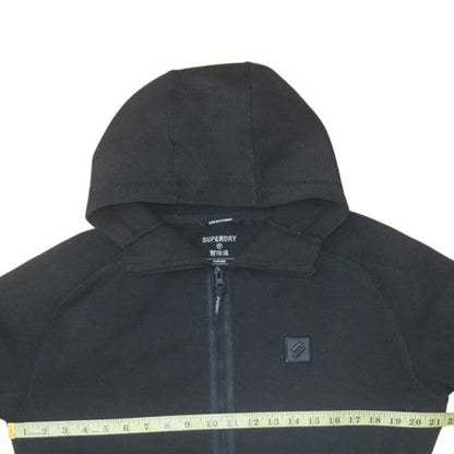 Mens UK Size M Superdry Black Full Zip Hoodie