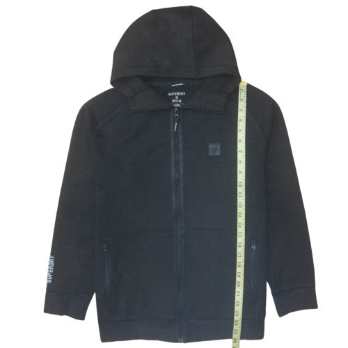 Mens UK Size M Superdry Black Full Zip Hoodie