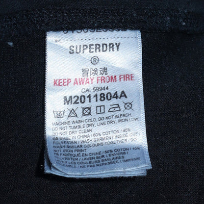 Mens UK Size M Superdry Black Full Zip Hoodie