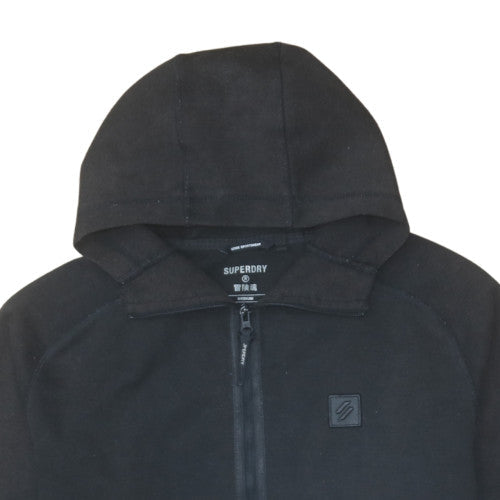 Mens UK Size M Superdry Black Full Zip Hoodie