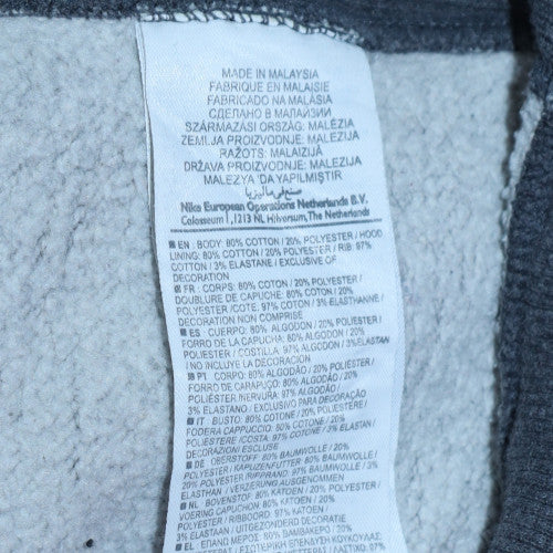 Mens UK Size M Nike Grey Pullover Hoodie