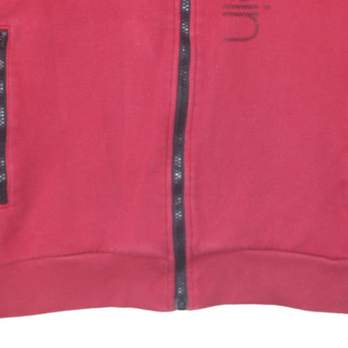 Mens UK Size M Calvin Klein Red Full Zip Hoodie