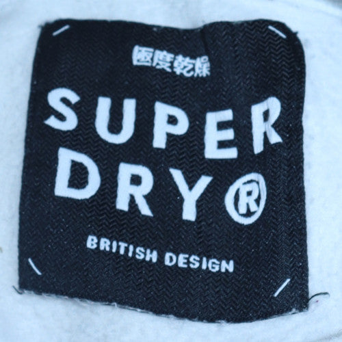 Womens UK Size M Superdry White Pullover Hoodie