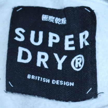 Womens UK Size M Superdry White Pullover Hoodie