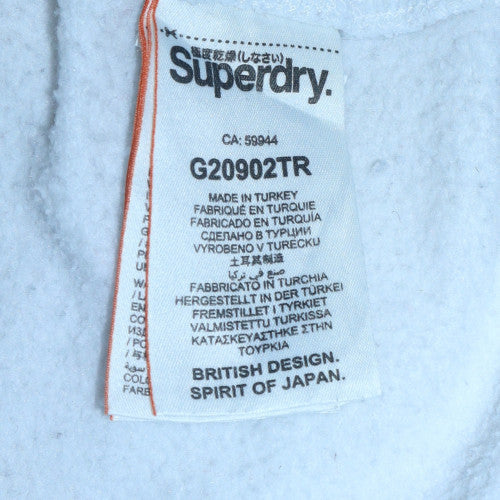 Womens UK Size M Superdry White Pullover Hoodie