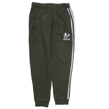 Adidas Men's Green Jogger Sweatpants S Regular Fit Logo Stripe