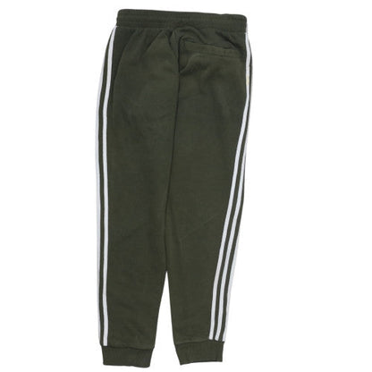 Adidas Men's Green Jogger Sweatpants S Regular Fit Logo Stripe