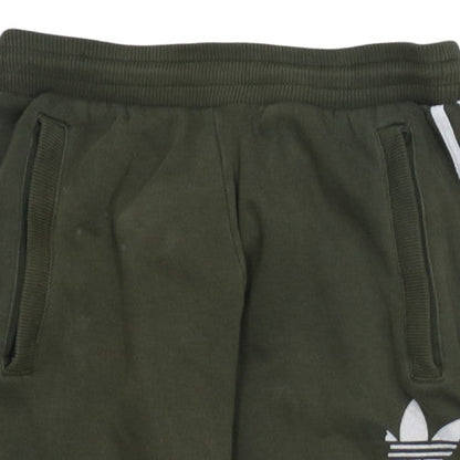 Adidas Men's Green Jogger Sweatpants S Regular Fit Logo Stripe