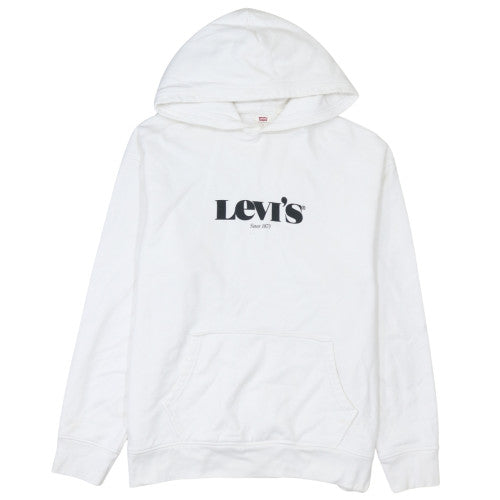 Mens UK Size L Levi’s White Pullover Hoodie