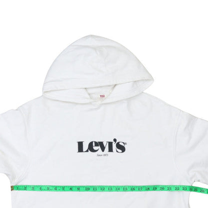 Mens UK Size L Levi’s White Pullover Hoodie