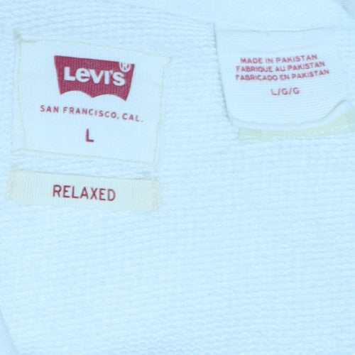 Mens UK Size L Levi’s White Pullover Hoodie