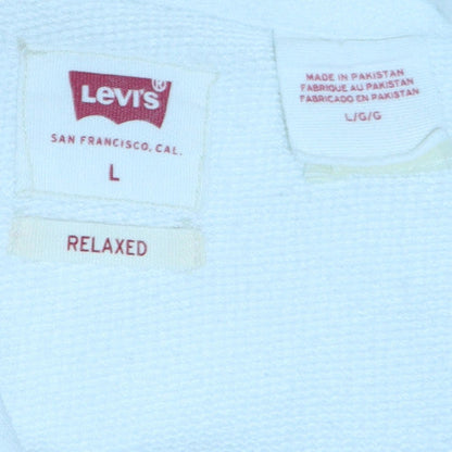 Mens UK Size L Levi’s White Pullover Hoodie