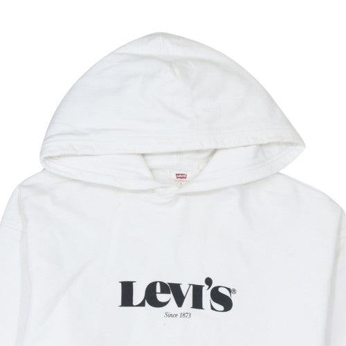 Mens UK Size L Levi’s White Pullover Hoodie