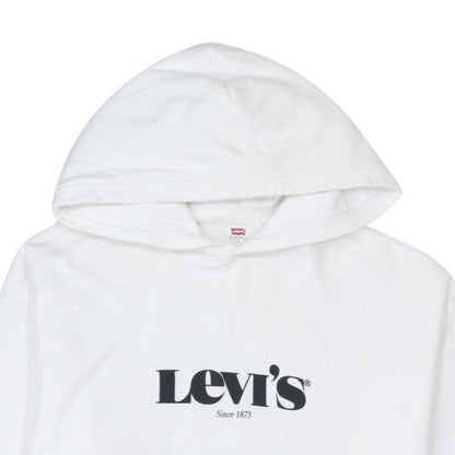 Mens UK Size L Levi’s White Pullover Hoodie