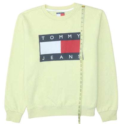Womens UK Size XL Tommy Jeans Yellow Pullover Sweatshirt