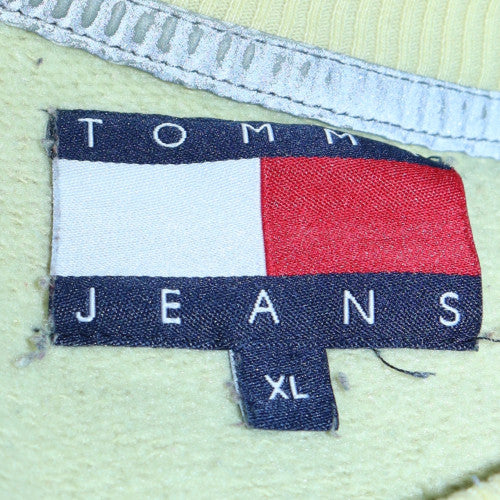 Womens UK Size XL Tommy Jeans Yellow Pullover Sweatshirt