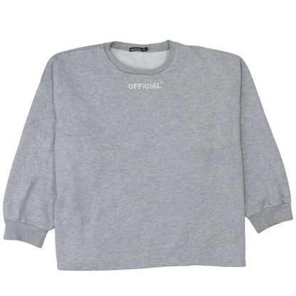 Womens UK Size 12 Boohoo Grey Pullover Sweatshirt