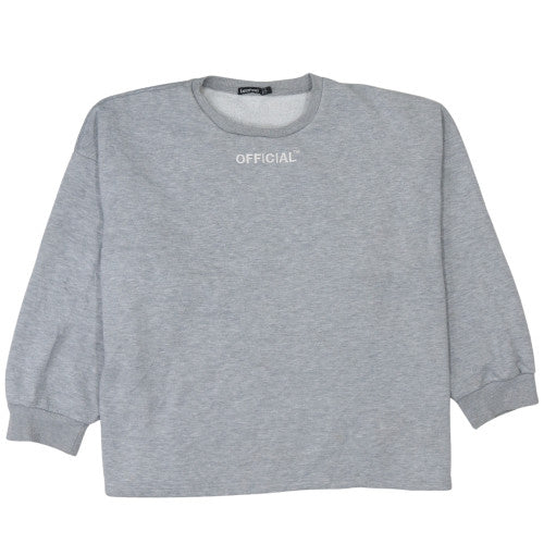 Womens UK Size 12 Boohoo Grey Pullover Sweatshirt