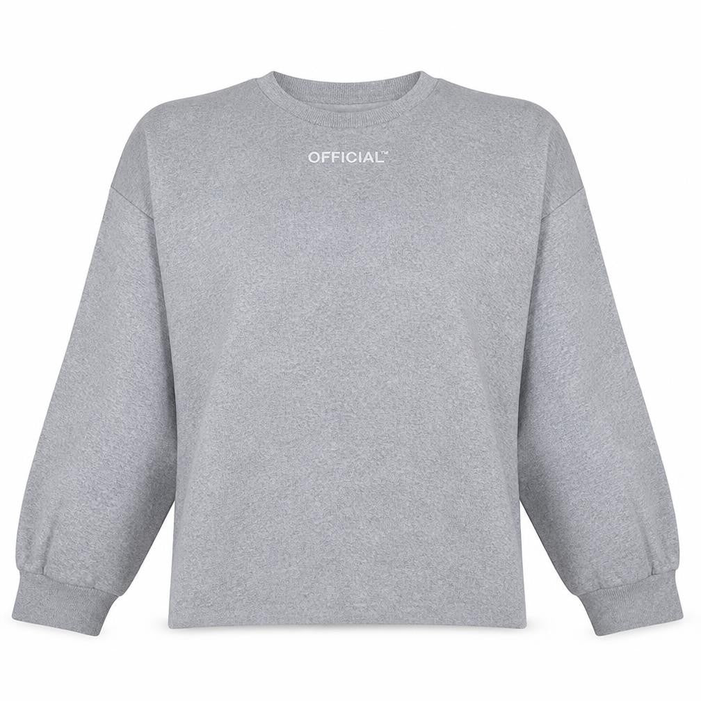 Womens UK Size 12 Boohoo Grey Pullover Sweatshirt