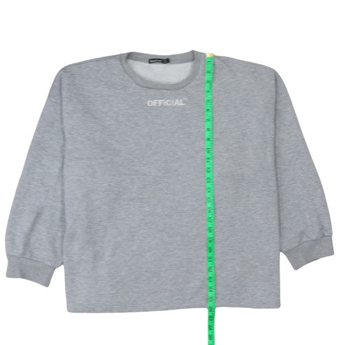 Womens UK Size 12 Boohoo Grey Pullover Sweatshirt